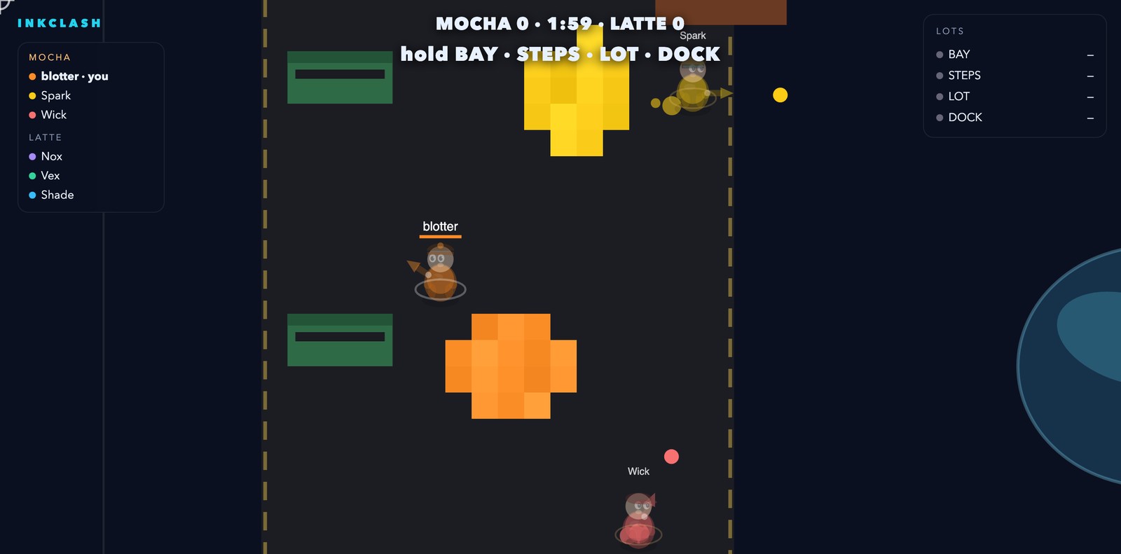 INKCLASH gameplay &mdash; full arena